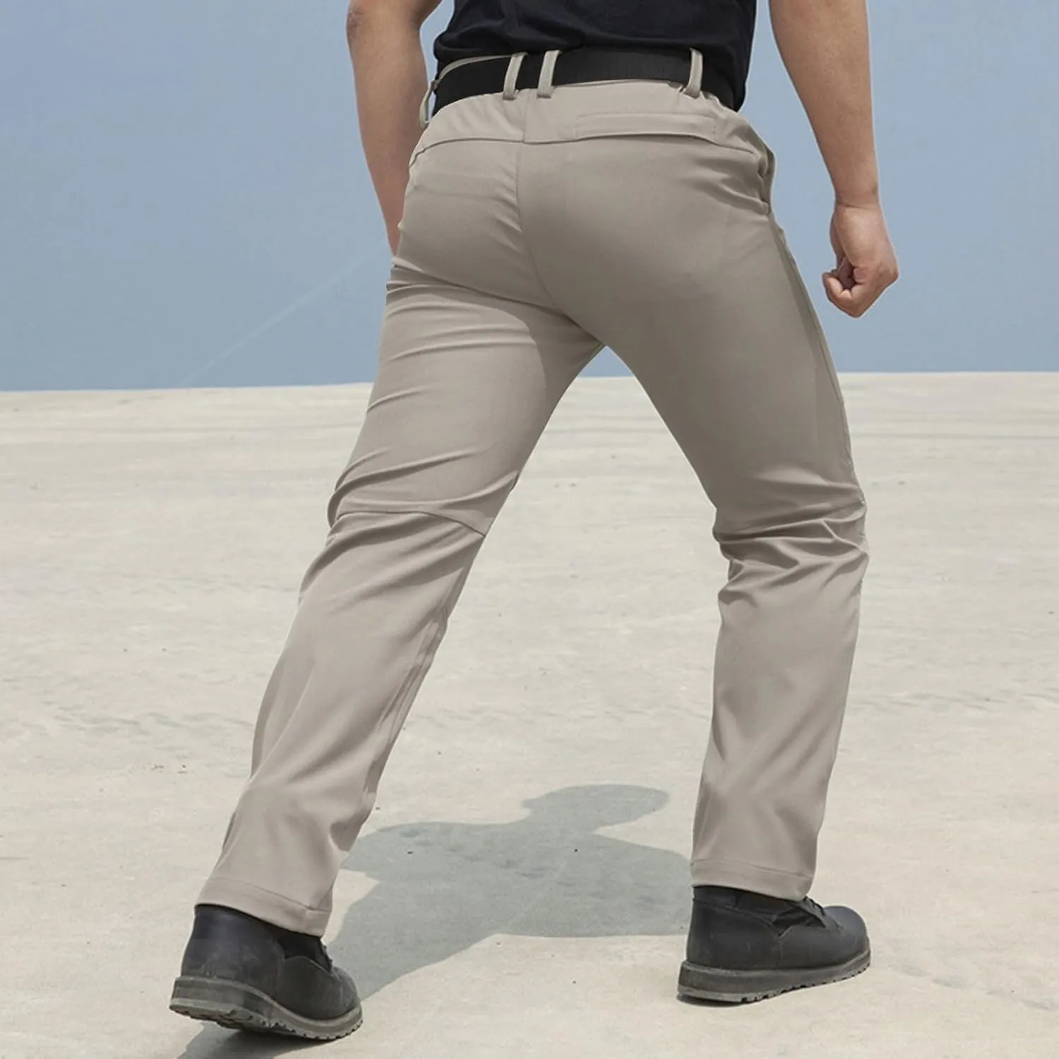 Mens Tactical Hiking Cargo Pants Stretch Ripstop Waterproof Pants Elastic Waist Relaxed Fit Utility Outdoor Apparel