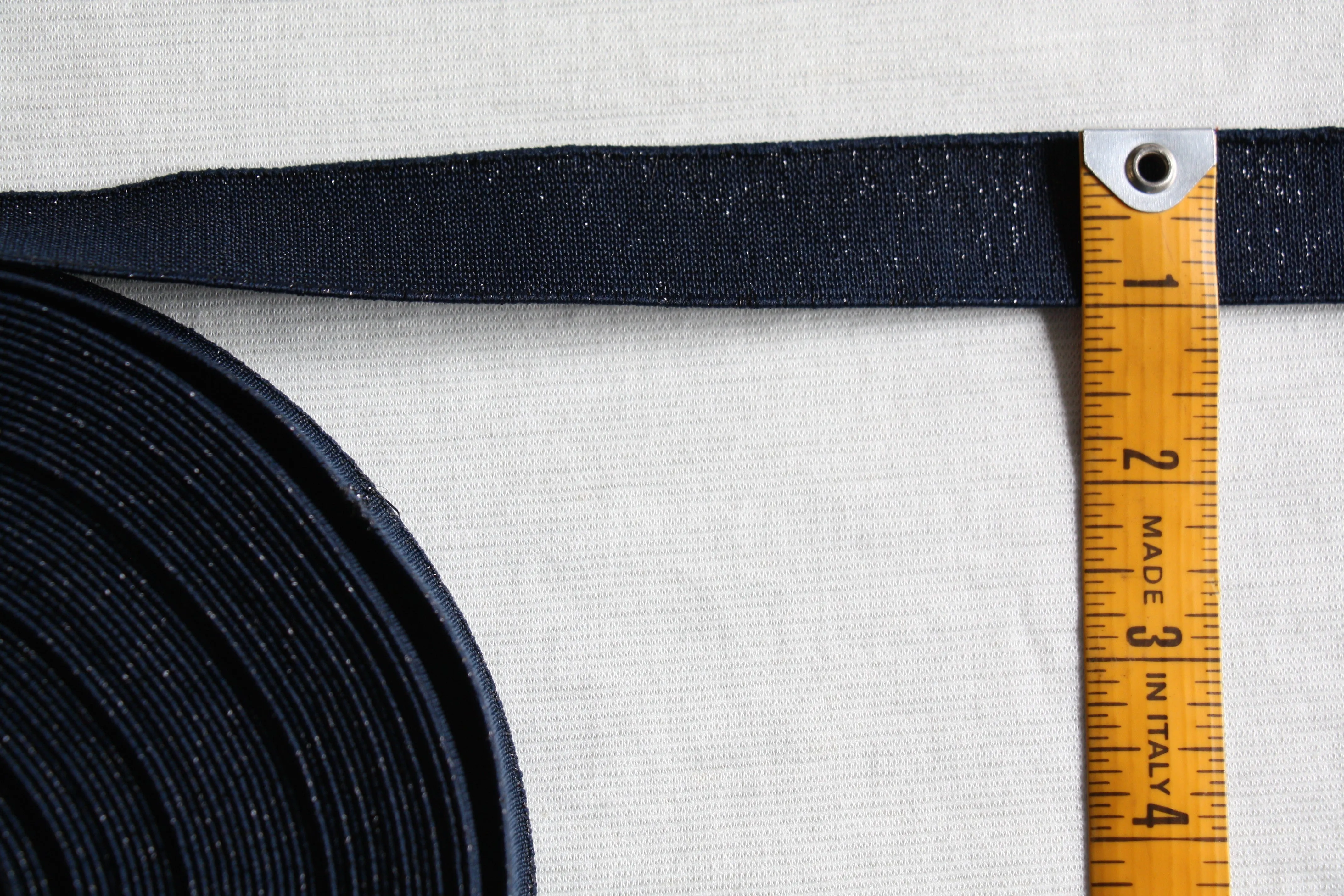 Metallic Fancy Elastic (25mm/ 1") - Navy