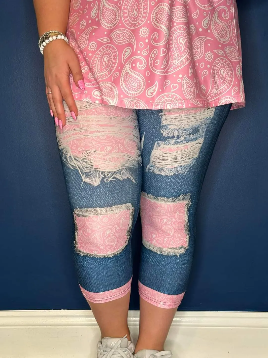 Pink Paisley Flowy Tank Top - #6816-6819