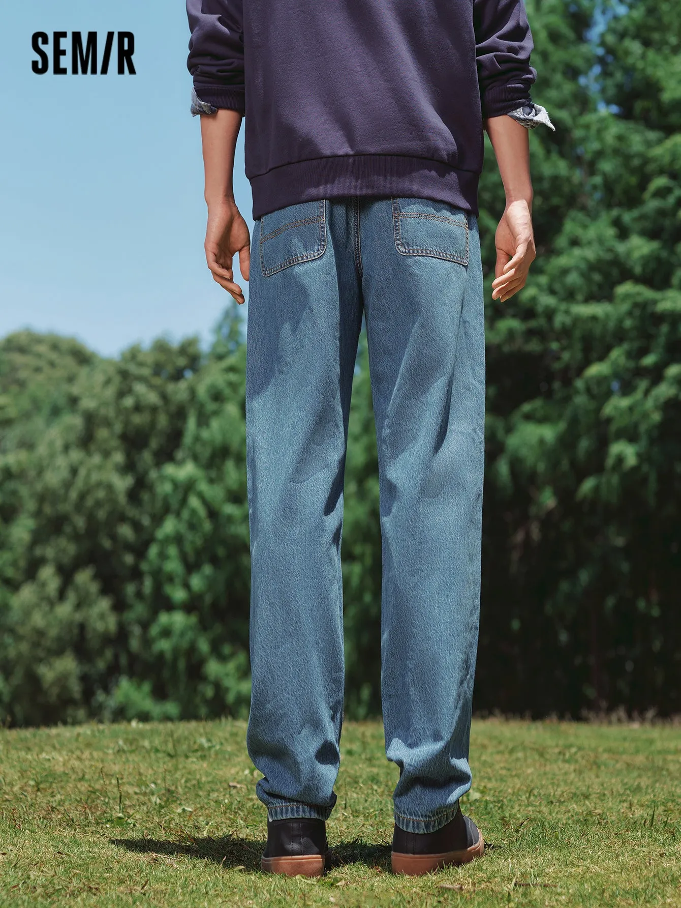 Semir Men Loose Fit Tapered TrousersDenim Trousers