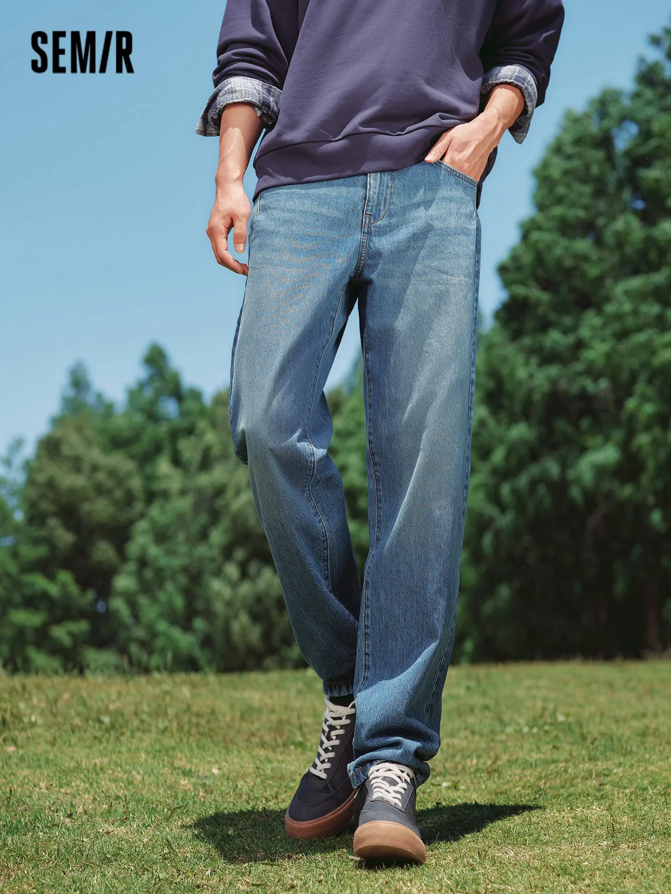 Semir Men Loose Fit Tapered TrousersDenim Trousers