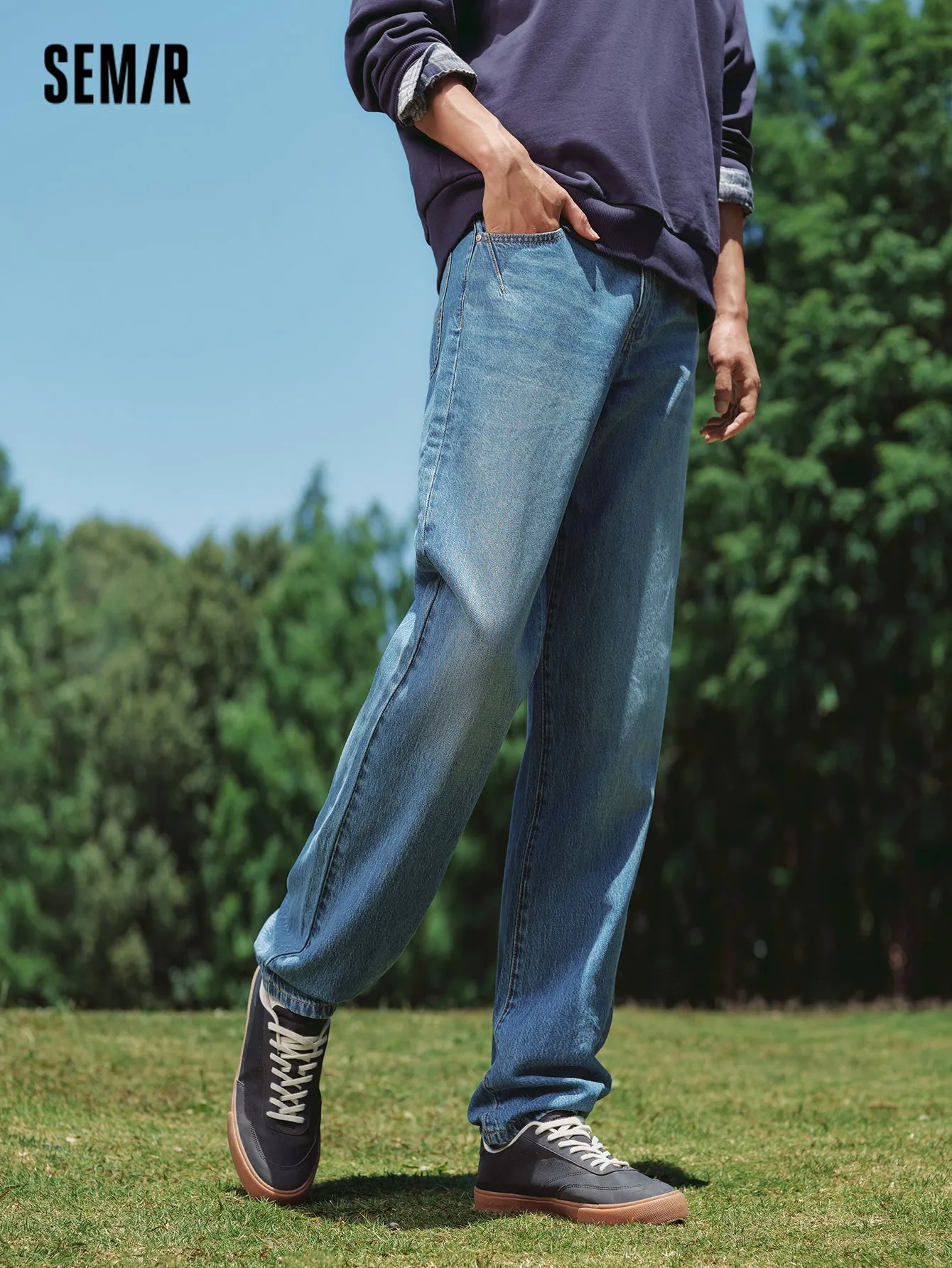 Semir Men Loose Fit Tapered TrousersDenim Trousers