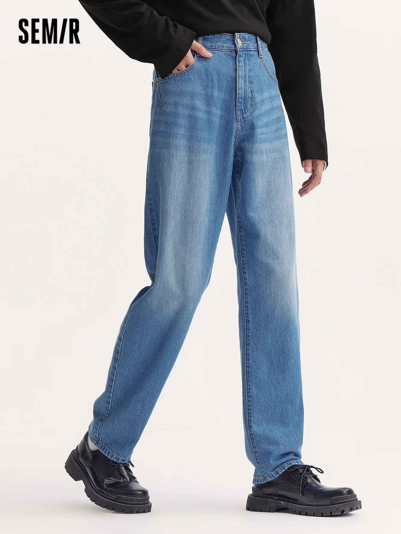 Semir Men Loose Fit Tapered TrousersDenim Trousers