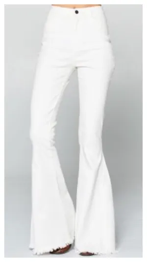 Summer Whites Wide Leg Fringe Denim