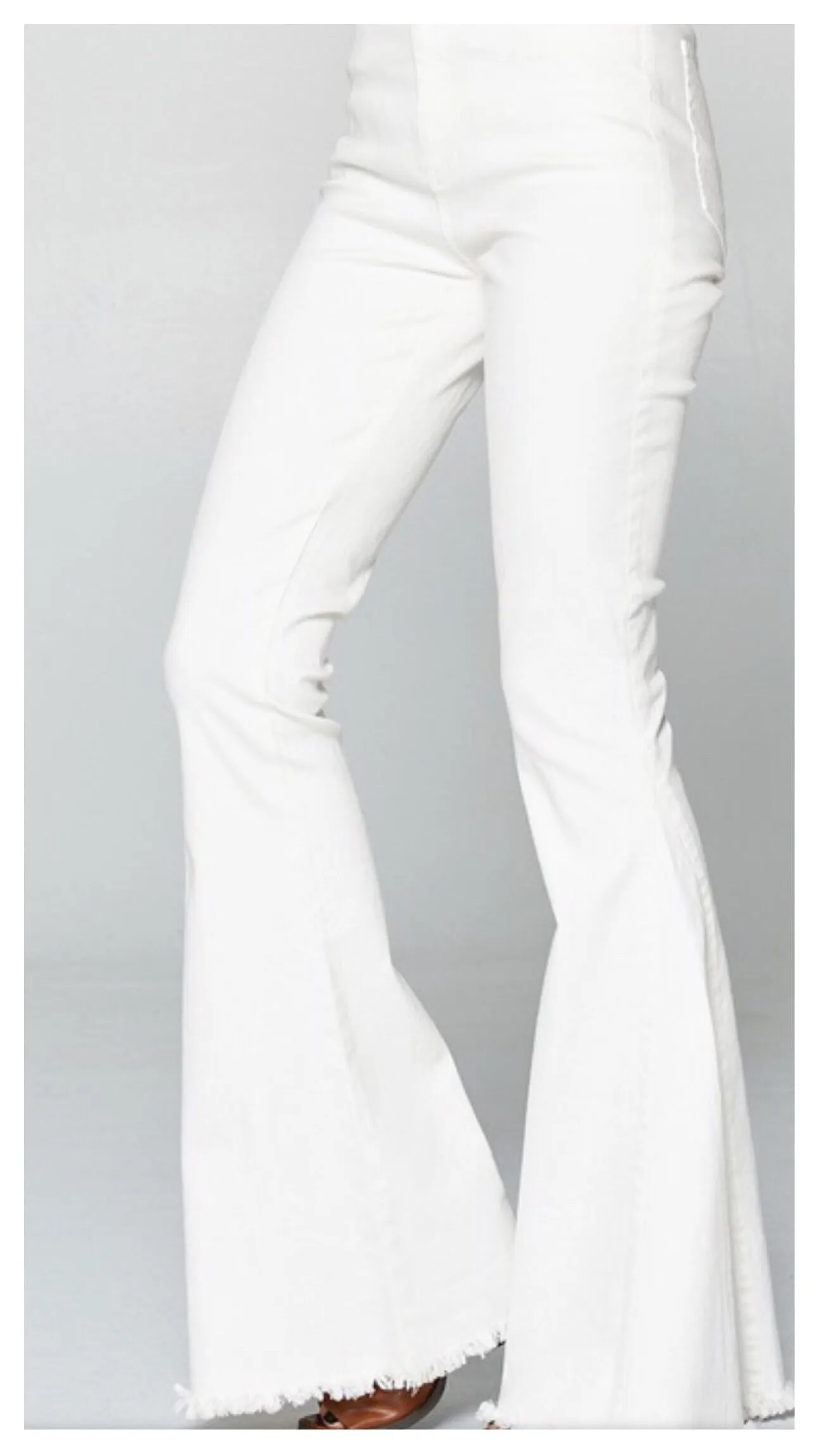 Summer Whites Wide Leg Fringe Denim