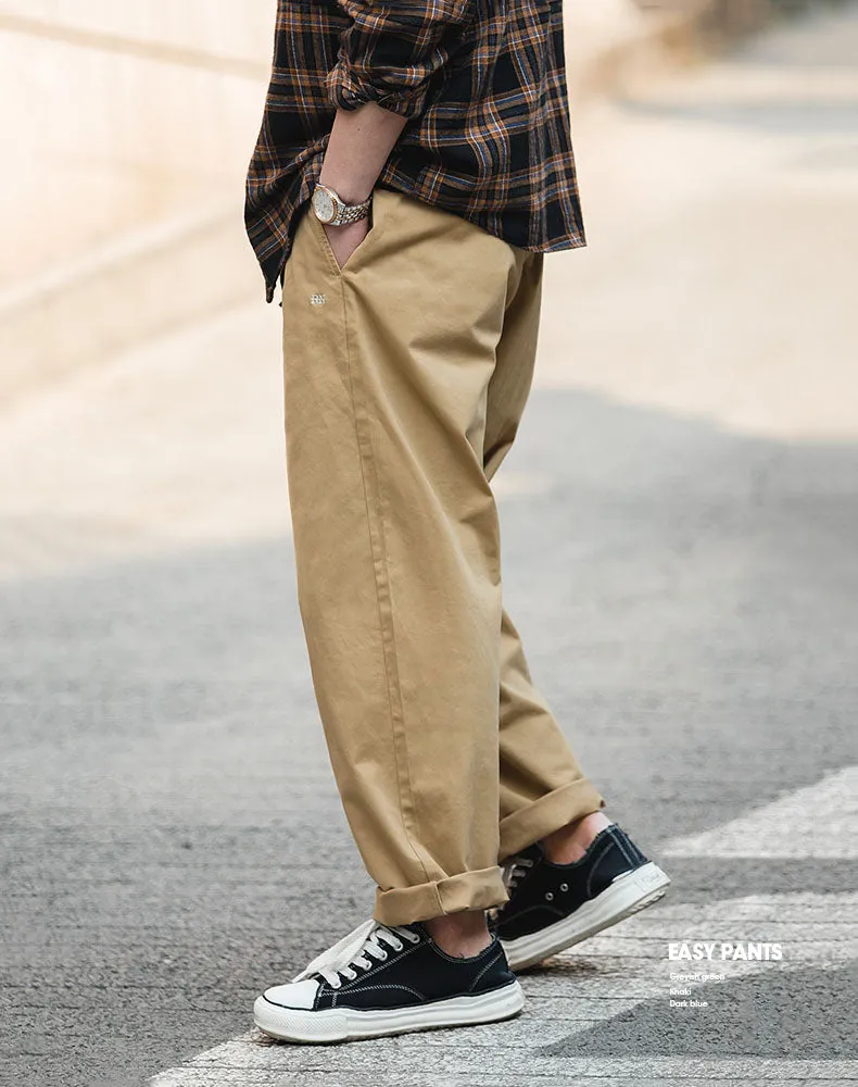 Tooling American Retro Loose Casual Elastic Men's Trousers