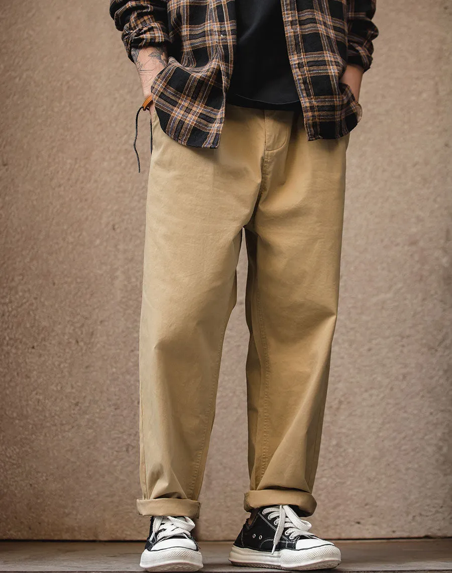 Tooling American Retro Loose Casual Elastic Men's Trousers