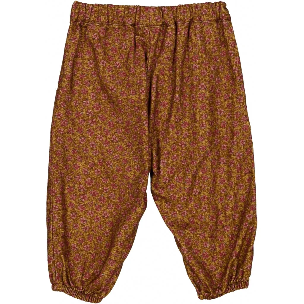 Trousers Malou - toffee flowers