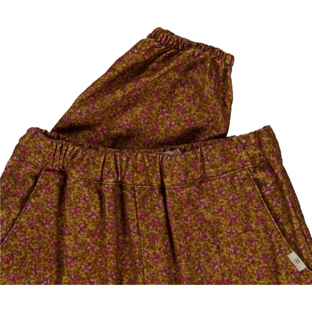 Trousers Malou - toffee flowers