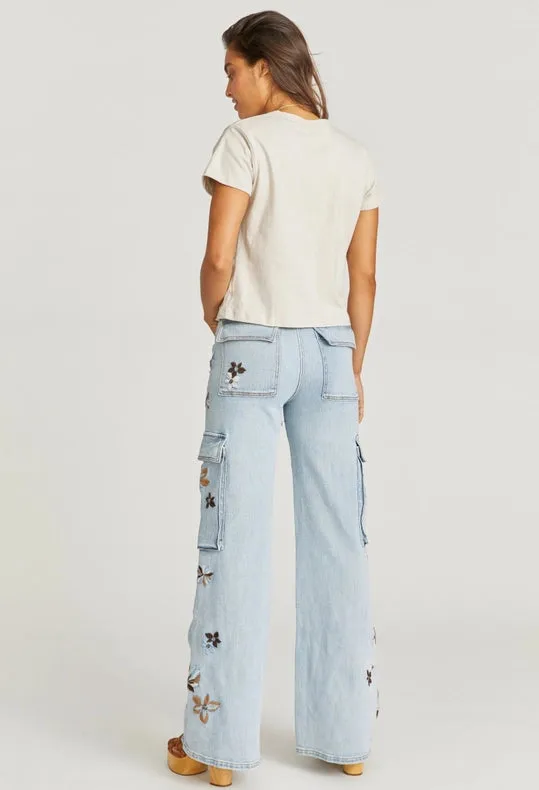 Wide Leg Cargo X Indigo Detatched