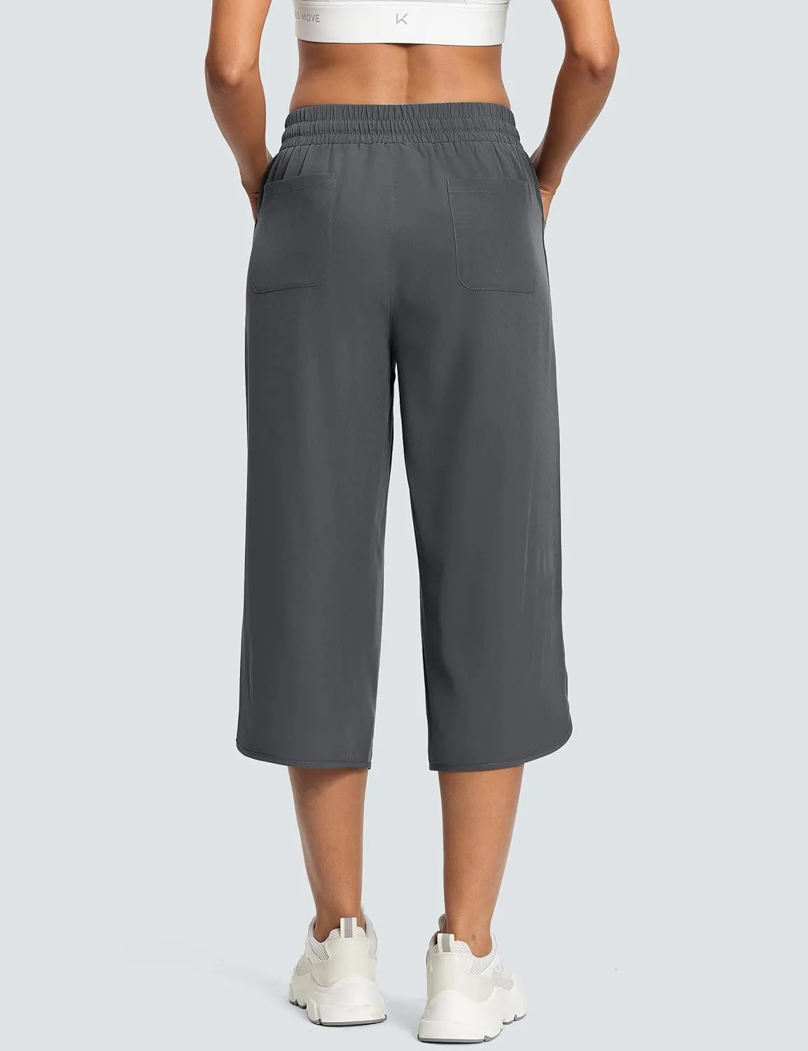 Women's Capri Pants Wide Leg Plus Size Lightweight Quick Dry Casual Summer Pants Sweatpants Hiking Walking