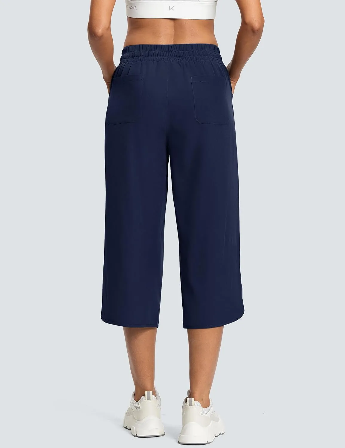 Women's Capri Pants Wide Leg Plus Size Lightweight Quick Dry Casual Summer Pants Sweatpants Hiking Walking