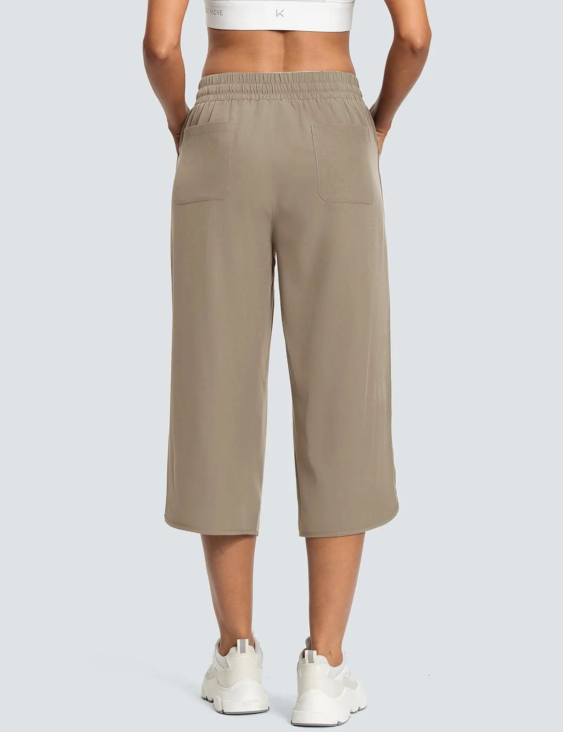 Women's Capri Pants Wide Leg Plus Size Lightweight Quick Dry Casual Summer Pants Sweatpants Hiking Walking