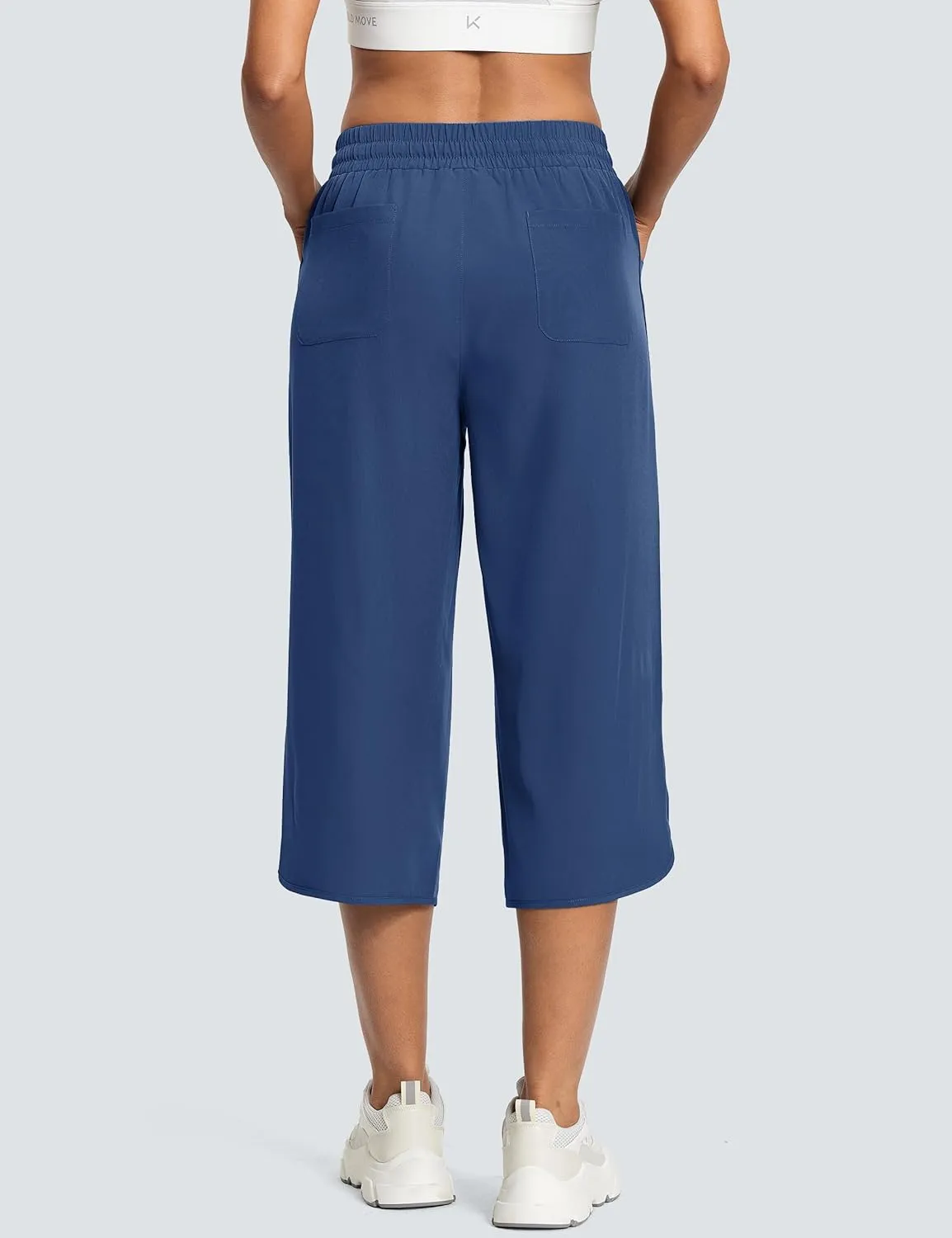 Women's Capri Pants Wide Leg Plus Size Lightweight Quick Dry Casual Summer Pants Sweatpants Hiking Walking