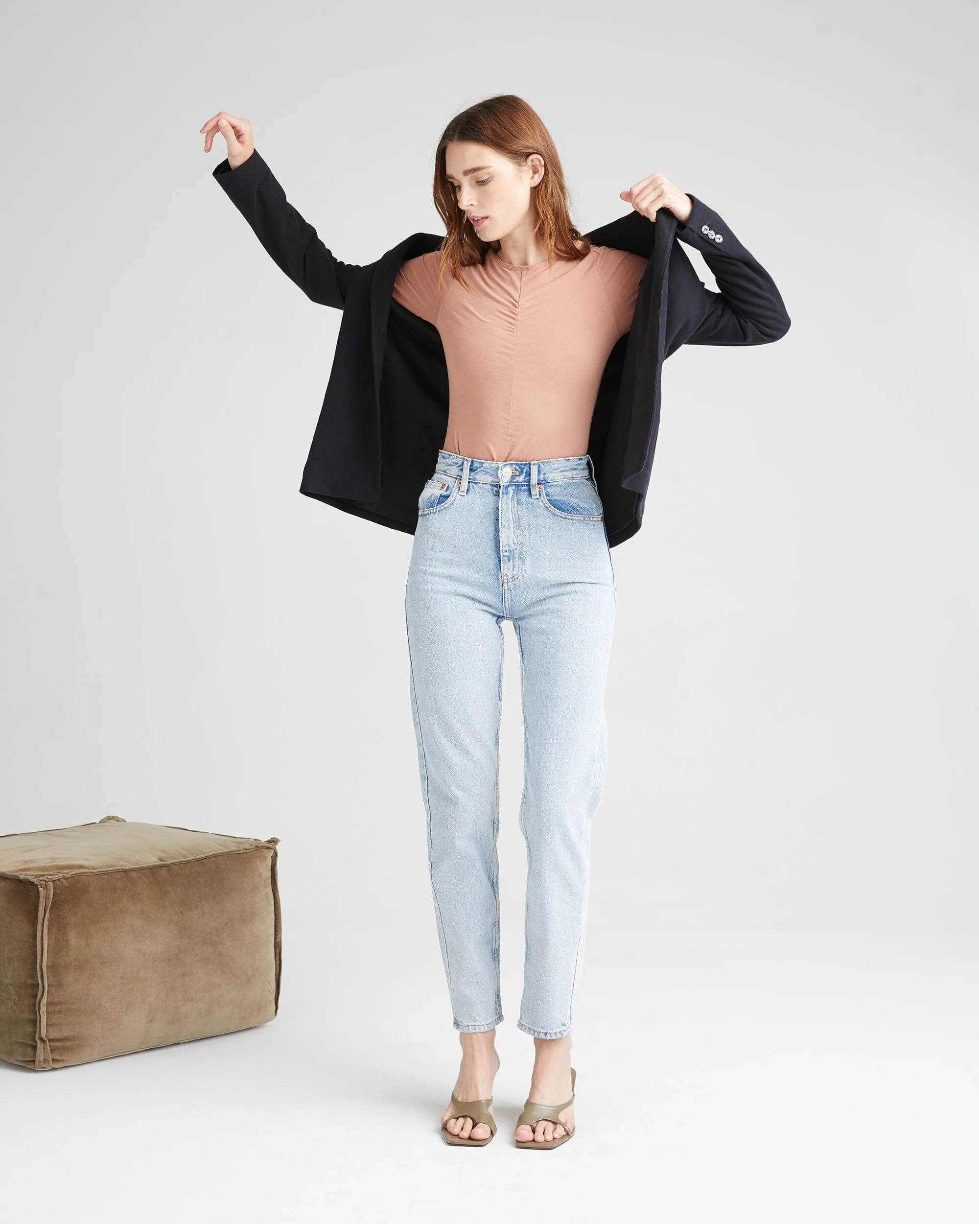 Women's Soft Stretch Modal Shirred Bodysuit