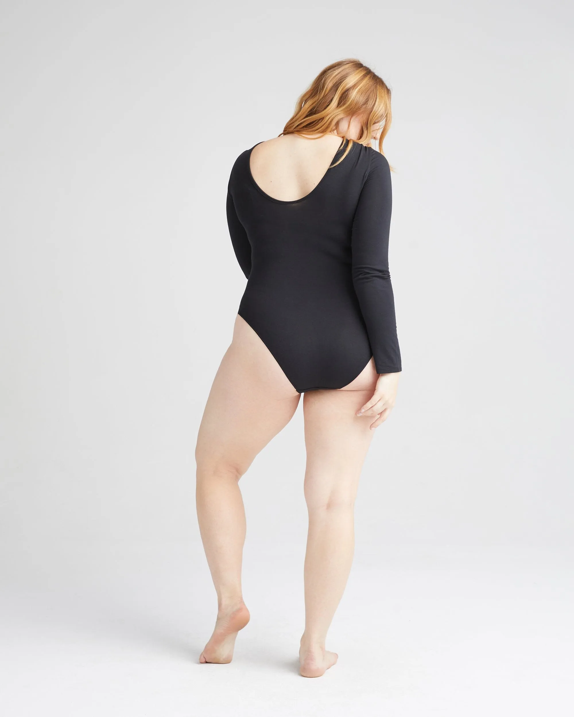 Women's Soft Stretch Modal Shirred Bodysuit