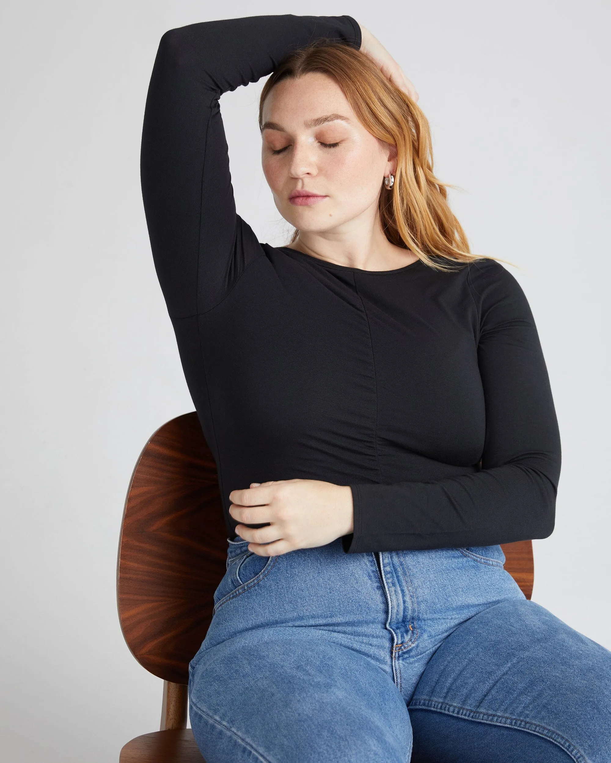 Women's Soft Stretch Modal Shirred Bodysuit