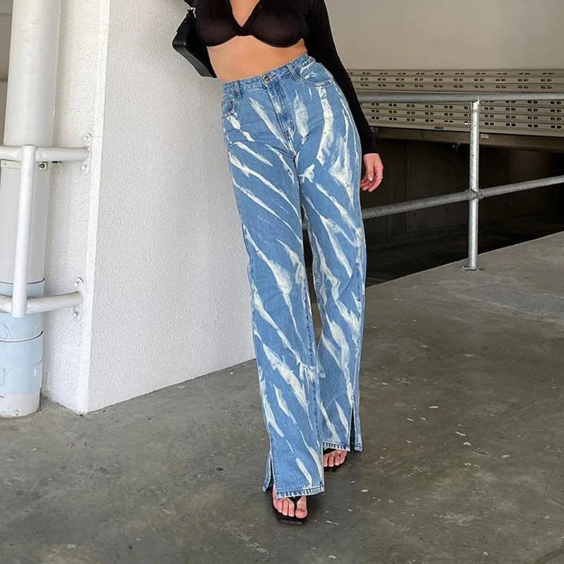 Women's Stylish High Waist Baggy Jeans - GlamzLife